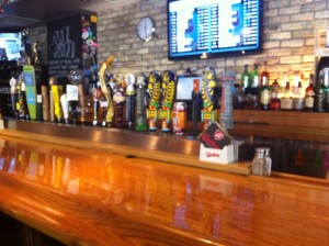 The many craft beers on tap at Milos' Craft Beer Emporium
