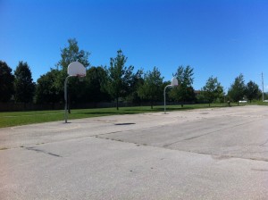 The basketball court at White Oaks Park