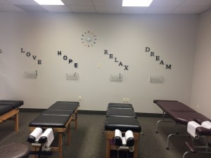 Dr. Gravelle's treatment area. 